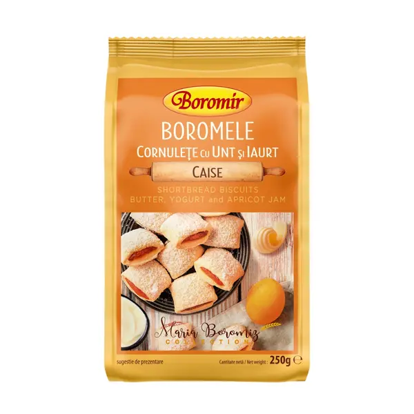 Boromele cu unt iaurt si gem de caise 250 gr