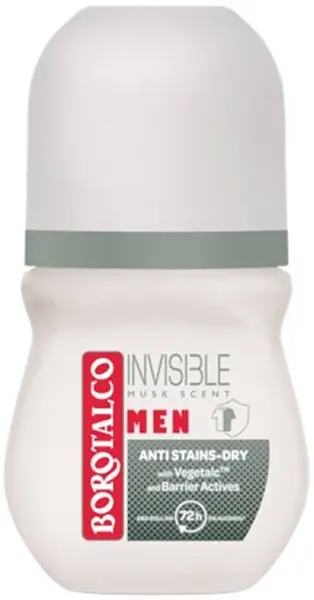 Borotalco Men Deodorant roll-on Invisible Musk Scent, 50 ml