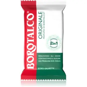 Borotalco Original Deo Wipes Servetele umede cu efect revigorant pentru picioare, corp și axile