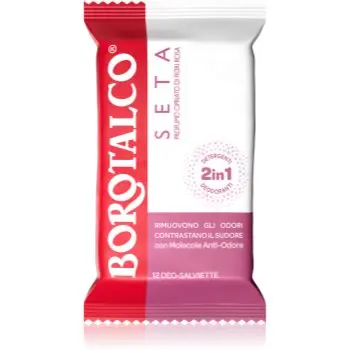 Borotalco Soft Talc & Pink Flower Deo Wipes Servetele umede cu efect revigorant pentru picioare, corp și axile