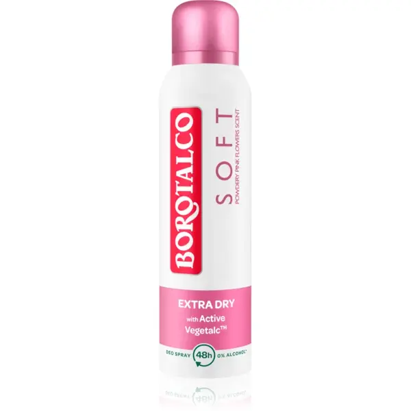Borotalco Soft Talc & Pink Flower deodorant spray fară alcool 150 ml