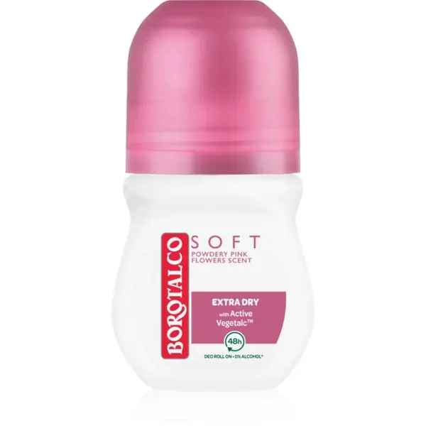 Borotalco Soft Talc & Pink Flower Talc & Pink Flower deodorant roll-on fară alcool 50 ml