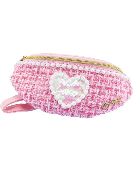 Borseta Tweed Girabrilla - borseta din material tweed, cu paiete reversibile
