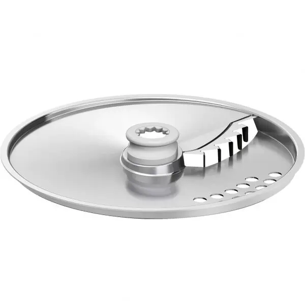 BOSCH Accesoriu Bosch French Fries Disc MUZ9PS1, Din otel inoxidabil, Functioneaza prin MUZ9VL1, Proceseaza rapid si fara efort cartofi pentru prajit sau legume in batoane pentru dip, Pentru gama OptiMUM (MUM9)