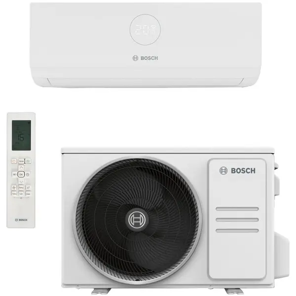 BOSCH Aparat de aer conditionat Bosch Climate 3000i, 12000 BTU, A++ A+, Filtru catalizator rece, functie Wind avoid me, functie Follow-me, Wi-Fi Ready, Alb