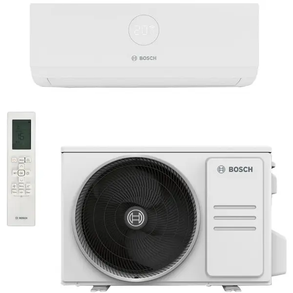 BOSCH Aparat de aer conditionat Bosch Climate 3000i, 24000 BTU, A++/A+, Filtru catalizator rece, functie Wind avoid me, functie Follow-me, Wi-Fi Ready, alb