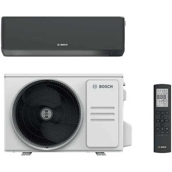 BOSCH Aparat de aer conditionat Bosch Climate 7000i, 12000 BTU, Wi-Fi, Clasa A+++/A+++, Save Plus, Power Control, Wind Avoid Me, 3D Airflow, i-Clean, Follow me, Negru