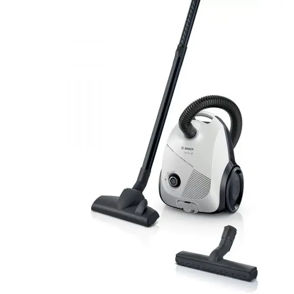 BOSCH Aspirator cu sac Bosch BGLS2WH1H Seria 2, 600w, capacitate de colectare 3.5 l, nivel de zgomot 80dB, Alb