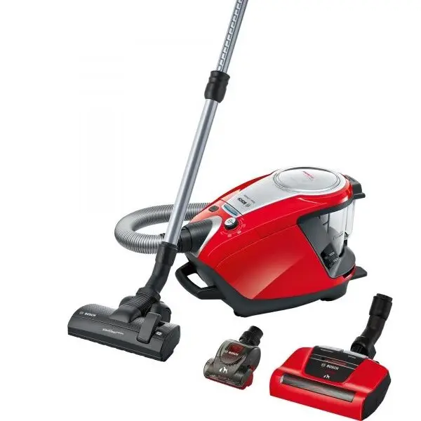 BOSCH Aspirator fara sac Bosch BGS7PET, Gama 8, 800W, Rezervor XL 3l, Kit ProAnimal, Perie AirTurbo Plus, Curatare automata, QuattroPower, Rosu-Negru
