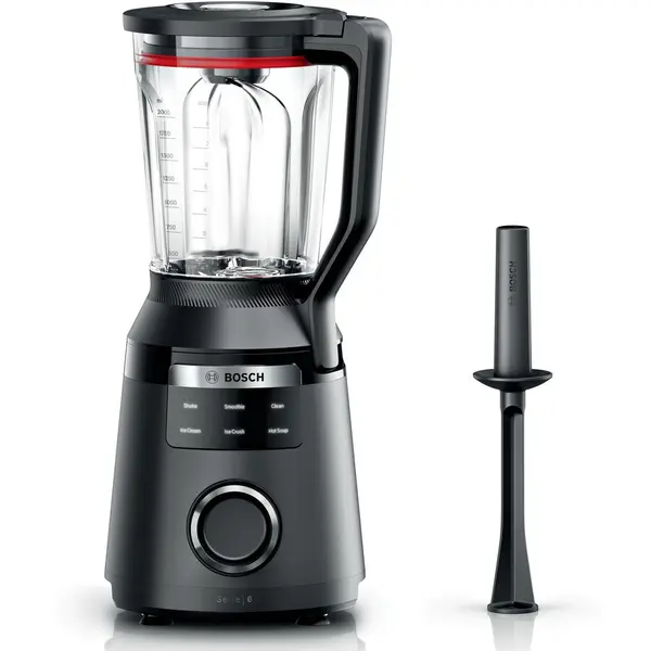 BOSCH Blender Bosch MMB6652B, 1800 W, lame ProSpeed, Smart Detect, 45000 rpm, 2 L, cana Tritan, 6 programe, Negru
