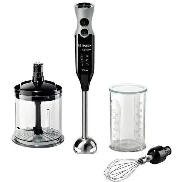 BOSCH Blender cu imersie Bosch MSM67160, 750 W, 12 viteze, Negru-Gri