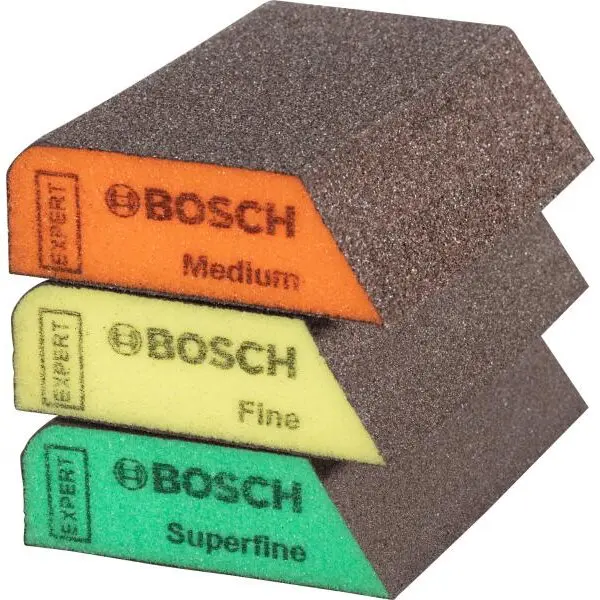 BOSCH Blocuri de slefuit Bosch, din spuma cu granulatie mixta, S470, 97 x 69 x 26mm, 3 Bucati