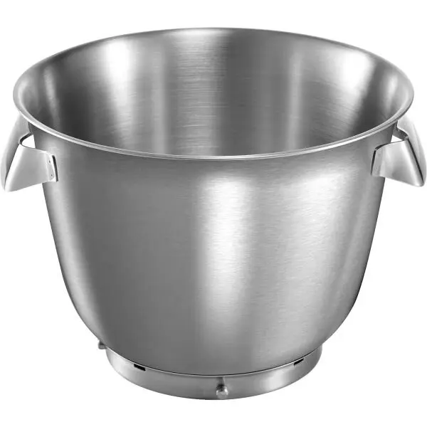BOSCH Bol din otel inoxidabil Bosch MUZ9ER1, Ideal pentru cantitati mari de aluat, Volum 5.5 litri, Aluat rezultat 3.5kg, Doua manere solide pentru transportare facila, Greutate 923 grame, Pentru gama OptiMUM