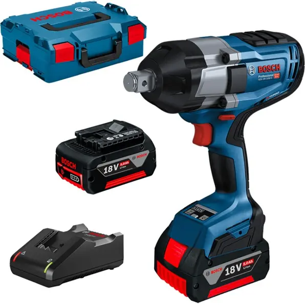 BOSCH Bosch GDS 18V-1050 H Surubelnita cu impact cu 2 acumulatori Li-Ion, 5Ah, 1050Nm + L-Boxx