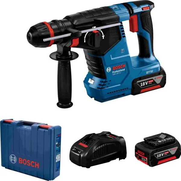 BOSCH Ciocan rotopercutor cu acumulator BOSCH ONECHUCK PRO GBH 187-LI 0611923121, KickBack Control, Vibration Control