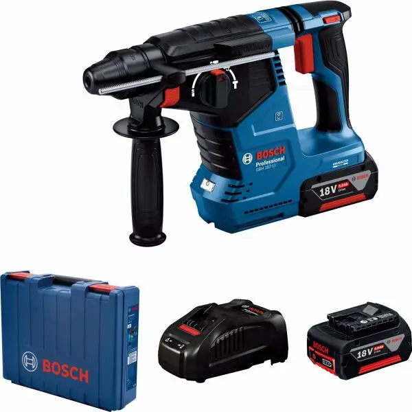BOSCH Ciocan rotopercutor cu SDS plus BOSCH PRO GBH 187-LI 0611923021, Ciocan rotopercutor cu acumulator, KickBack Control, Vibration Control