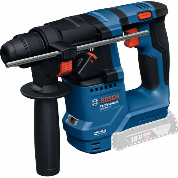 BOSCH Ciocan rotopercutor cu SDS plus BOSCH PRO GBH 18V-18 0611927000, Ciocan rotopercutor cu acumulator, KickBack Control, Designu usor si compact, Vibration Control