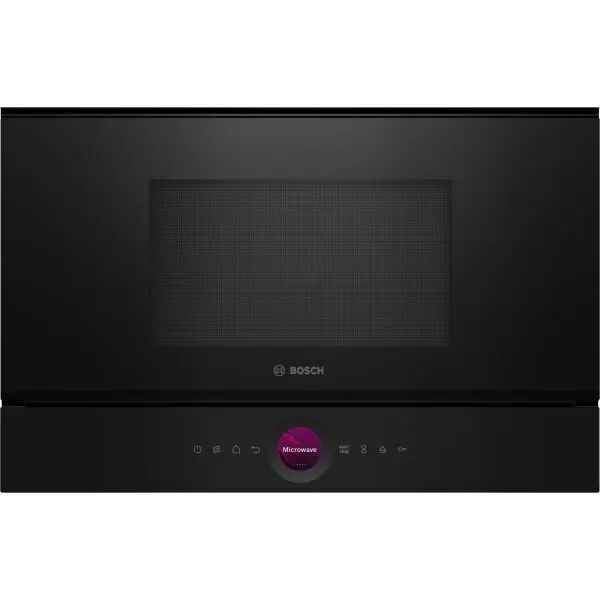 BOSCH Cuptor cu microunde incorporabil Bosch BEL7321B1, 21 l, 900 W, AutoPilot 10, Control digital, Display TFT, Neagru