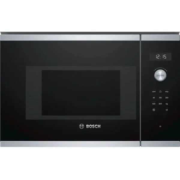 BOSCH Cuptor cu microunde incorporabil Bosch BFL524MS0, 20 l, 800 W, 7 programe, Control digital, Negru