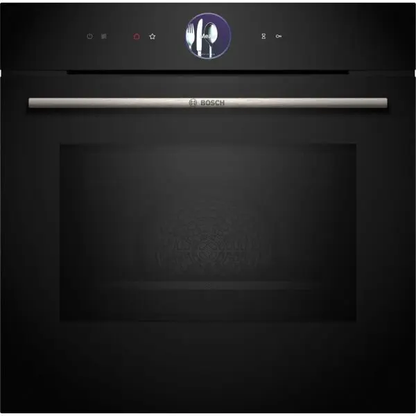 BOSCH Cuptor incorporabil Bosch HMG7764B1, Electric, 67 l, Multifunctional, 20 functii , Autocuratare pirolitica, Functie microunde, Grill, Air Fry, Sticla Neagra