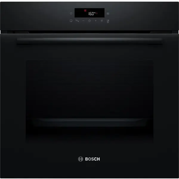 BOSCH Cuptor incorporabil si Sine telescopice ClipRail, BOSCH Serie 2 HBA571BB4, electric, capacitate 71 L, 3600 W, Negru