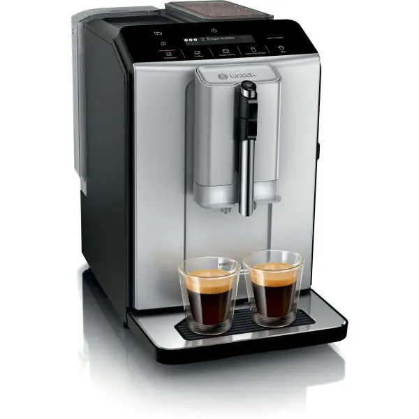BOSCH Espressor automat Bosch VeroCafe Seria 2 TIE20301, 1300 W, 1.4 L, 15 bar, Negru/Argintiu