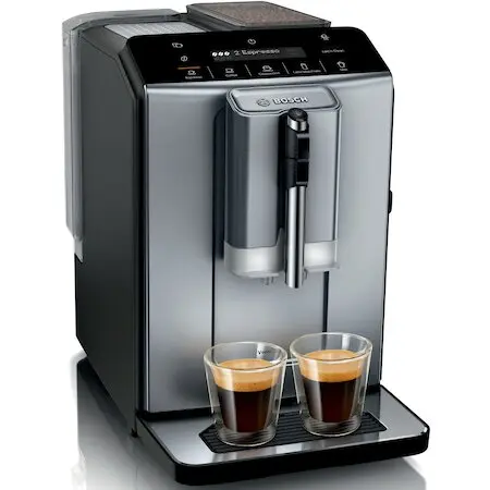BOSCH Espressor automat BOSCH VeroCafe Seria 2 TIE20504, 1300W, 1.4L, 15 bar, Diamond Titanium Metallic