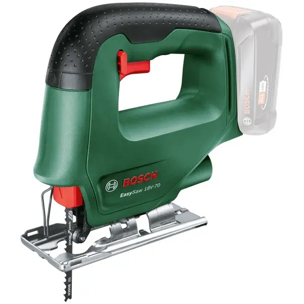 BOSCH Fierastrau vertical pe acumulator Bosch EasySaw 0603012000, 18 V, 2600 curse/min, 70 mm adancime maxima taiere, panza fierastrau, fara acumulator/incarcator, Verde