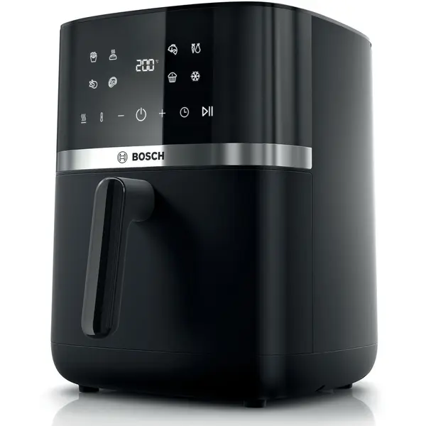 BOSCH Friteuza cu aer cald Bosch MAF462B1, 2050W, 7 programe, Capacitate 6.1 l, set grill, incalzire dubla, Touch control, afisaj digital, curatare usoara, Negru