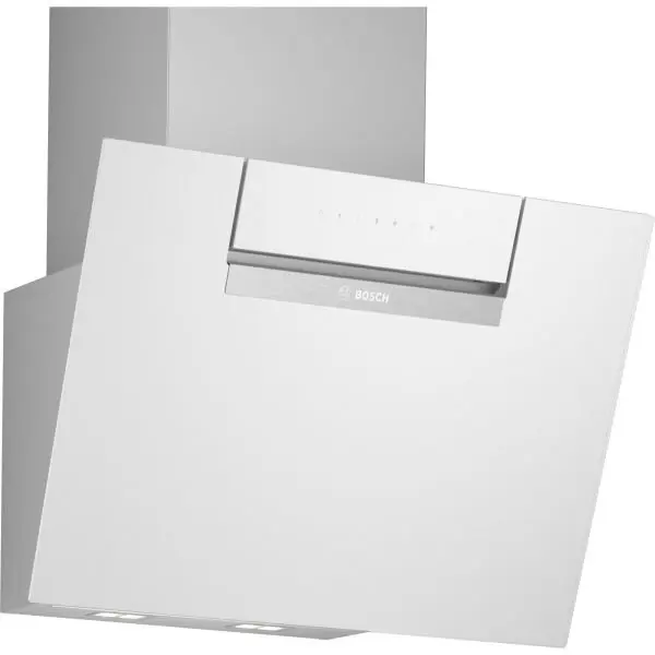 BOSCH Hota incorporabila decorativa Bosch DWK67FN20, 3 trepte + intensiv, Putere de absorbtie 768 mc/h, 60 cm, Sticla alba