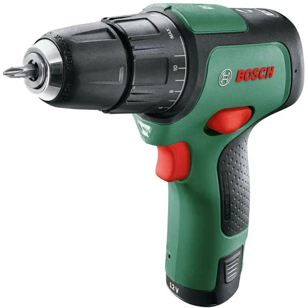 BOSCH Masina De Gaurit Cu Percutie Bosch, Cu Acumulator, 2 Trepte De Putere, EasyImpact 12 Plus Cap Surubelnita, Verde/Negru