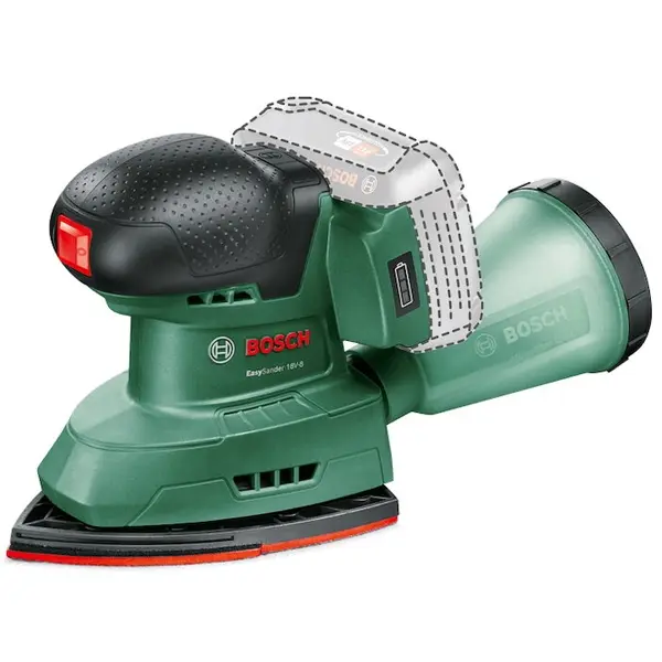 BOSCH Masina de slefuit multifunctionala, Bosch UniversalSander 06033E3100, 18 V, 22.000 vibratii/min, 1.6 mm diametru orbita, 183x93 mm/49x101 mm sufrafata slefuire dreptunghiulara/fier de calcat, fara acumulator/incarcator