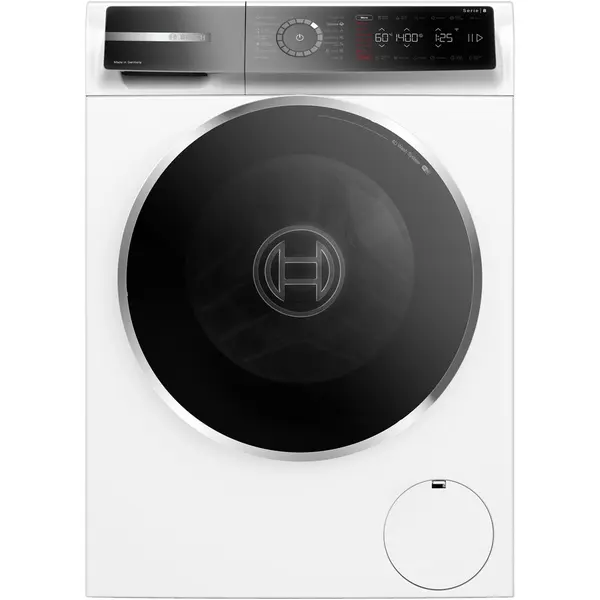 BOSCH Masina de spalat rufe Bosch Seria 8 WGB25402BY, 10 kg, 1400 RPM, Touch control, Iron Assist, Home Connect, Iluminare interioara, Anti Stain, Added Steam, EcoSilence Drive, Clasa A, 60 cm, Alb