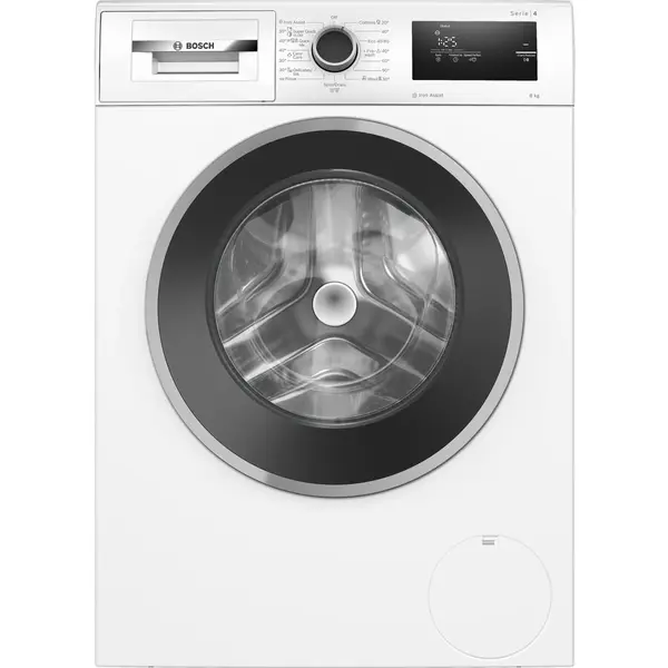 BOSCH Masina de spalat rufe Bosch WAN2806NBY, 8 Kg, 1400 RPM, Iron Assist, EcoSilence Drive, Control electronic/touch, Speed Perfect, Clasa A, 60 cm, Alb-Antracit