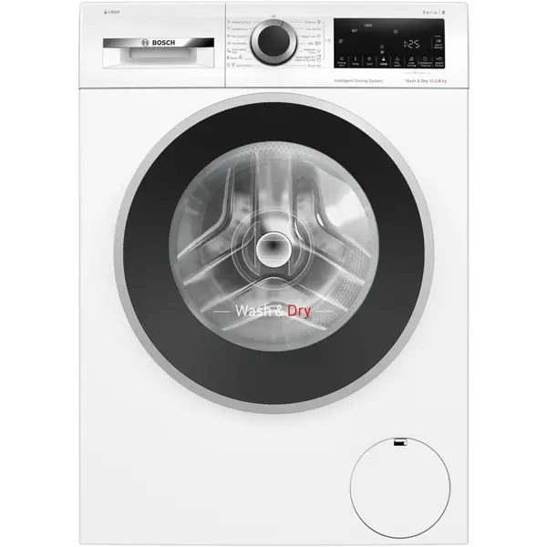 BOSCH Masina de spalat rufe cu uscator Bosch WNG254A0BY, Spalare 10.5 kg, Uscare 6 kg, Clasa A, i-DOS, Iron Assist, AutoDry, Speed Perfect, Motor EcoSilence Drive, 60 cm, Alb