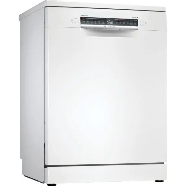 BOSCH Masina de spalat vase Bosch SMS4EMW06E, 14 seturi, 6 programe, Silence Plus, AquaStop, Clasa B, 60 cm, Alb