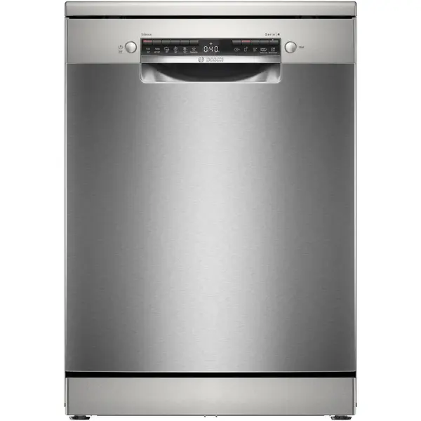 BOSCH Masina de spalat vase Bosch SMS4HVI02E, 14 seturi, 6 programe, Home Connect, AquaStop, Clasa D, 60 cm, Inox antiamprenta