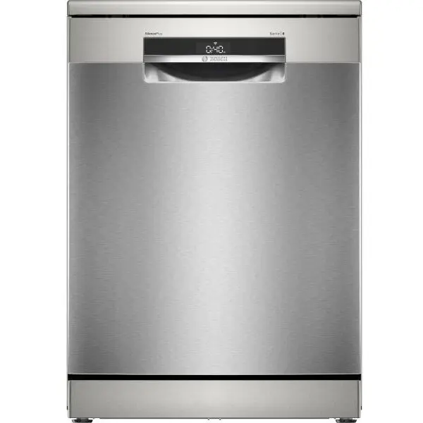 BOSCH Masina de spalat vase Bosch SMS6ECI15E, 14 seturi, 6 programe, ExtraDry, Silence Plus, Sistem Rackmatic, Home Connect, EcoSilence Drive, Tab-count, Clasa A, 60 cm, Inox anti-amprenta