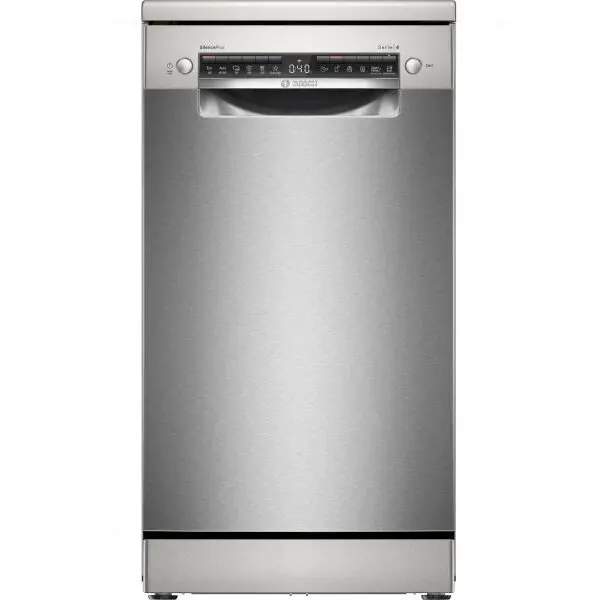 BOSCH Masina de spalat vase Bosch SPS4EMI17E, 10 seturi, 6 programe, EfficientDry, EcoSilence Drive, Home Connect, DosageAssist, Clasa B, 45 cm, Inox.