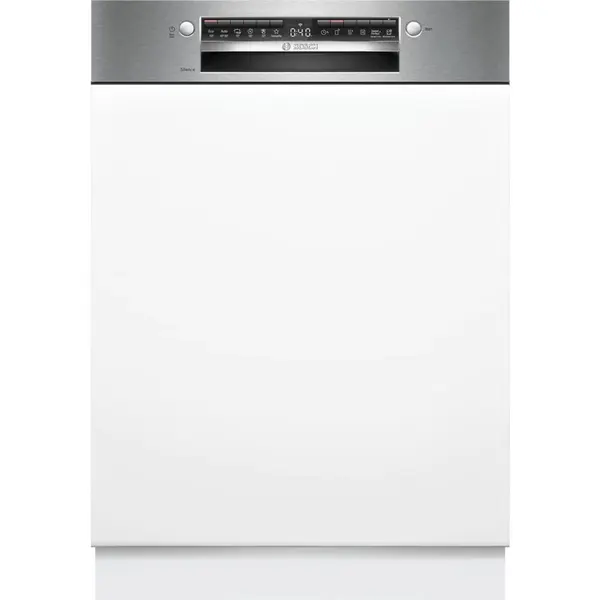 BOSCH Masina de spalat vase partial incorporabila Bosch Serie 4, SMI4HTS14E, 60cm, 2400W, Clasa C, 13 seturi, Otel inoxidabil