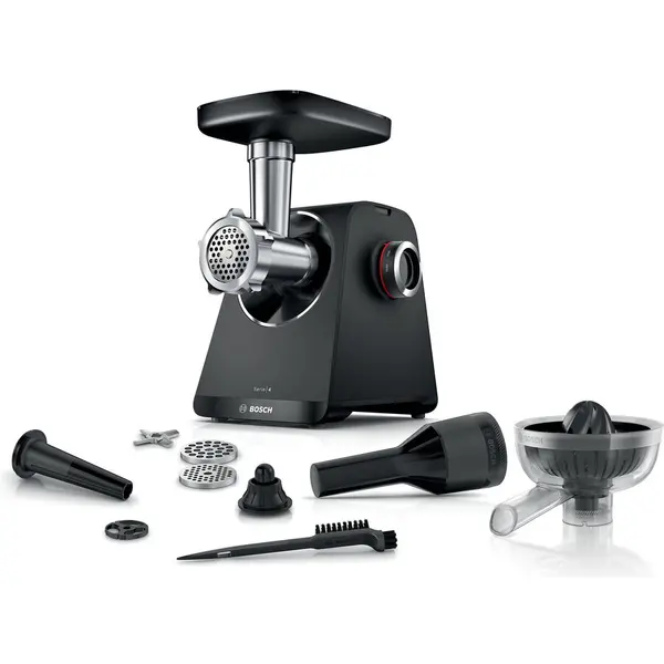 BOSCH Masina de tocat carne BOSCH MFWS430B, 3 site, functie de revers, Negru