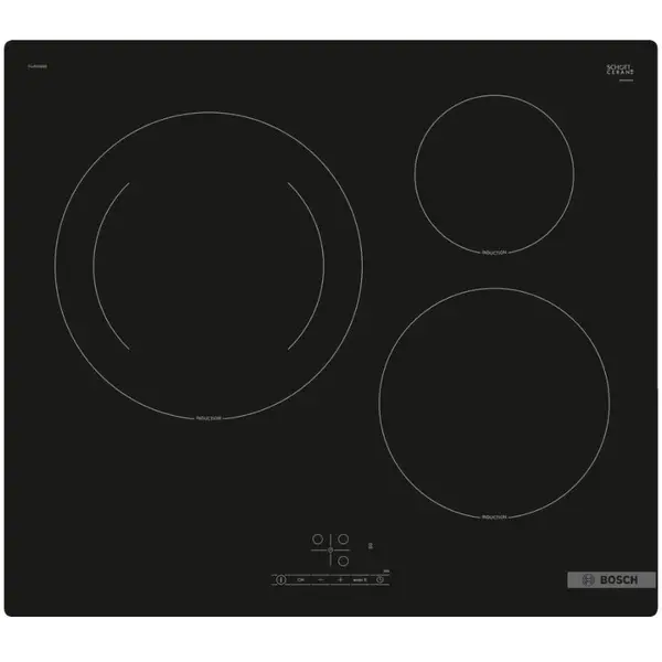 BOSCH Plita incorporabila Bosch PUJ61RBB5E, Inductie, 3 zone de gatit, PowerBoost, Temporizator, 60 cm, Negru