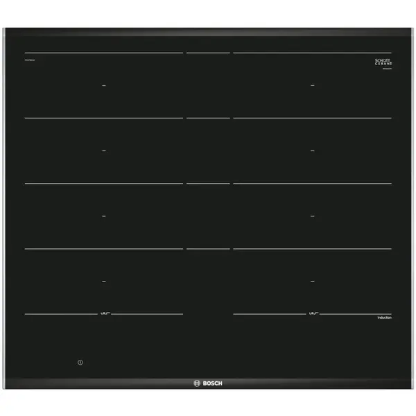 BOSCH Plita incorporabila Bosch PXY675DC1E, Inductie, 4 zone de gatit, FlexInduction Plus, PerfectFry, 60 cm, Negru
