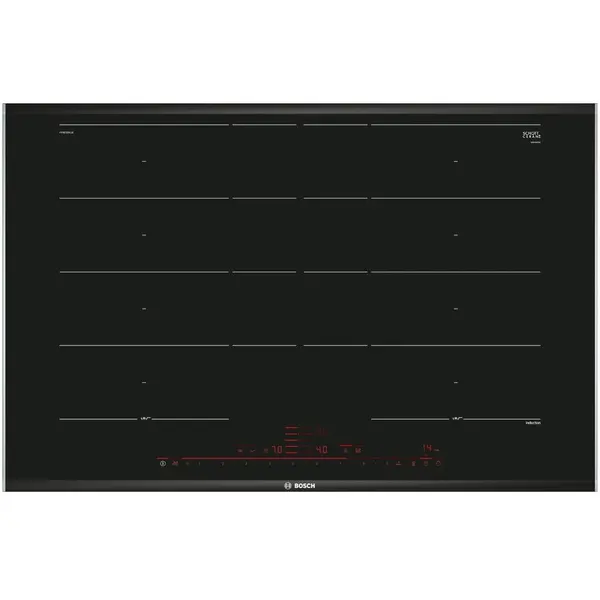 BOSCH Plita incorporabila Bosch PXY875DC1E, Inductie, 4 zone de gatit, MaxiFlex, PerfectFry, 80 cm, Negru