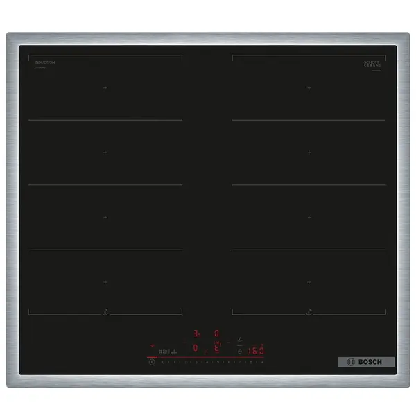 BOSCH Plita incorporabila Bosch Serie 6 PXX645HC1E, cu inductie, 60 cm 4 zone gatit, Negru