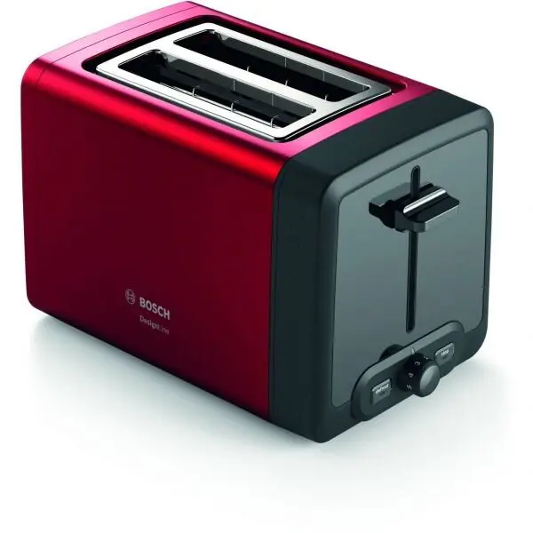 BOSCH Prajitor de paine Bosch DesignLine TAT4P424, 970W, 2 felii de paine, Rosu