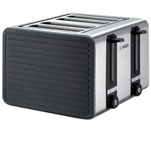 BOSCH Prajitor de paine Bosch TAT7S45, 1800W, 4 felii de paine, control variabil de rumenire, functie decongelare si incalzire, Gri