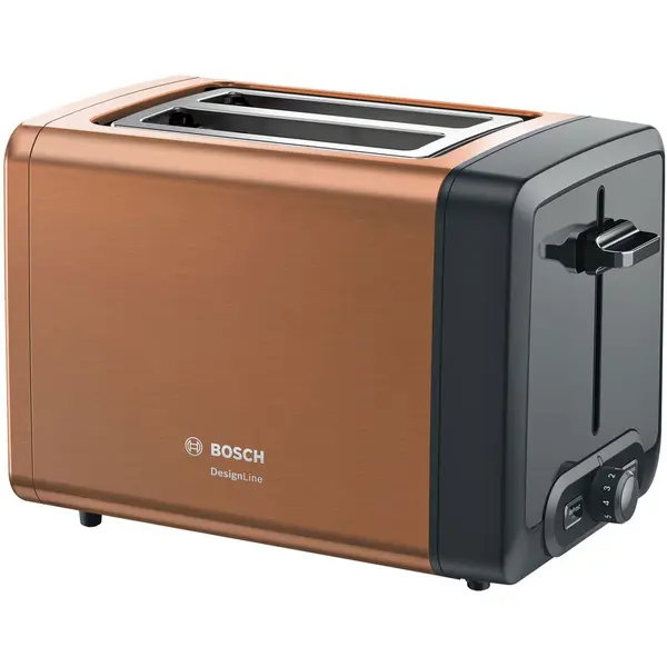 BOSCH Prajitor paine compact BOSCH TAT4P429 DesignLine, 2 felii, 970 W, cupru