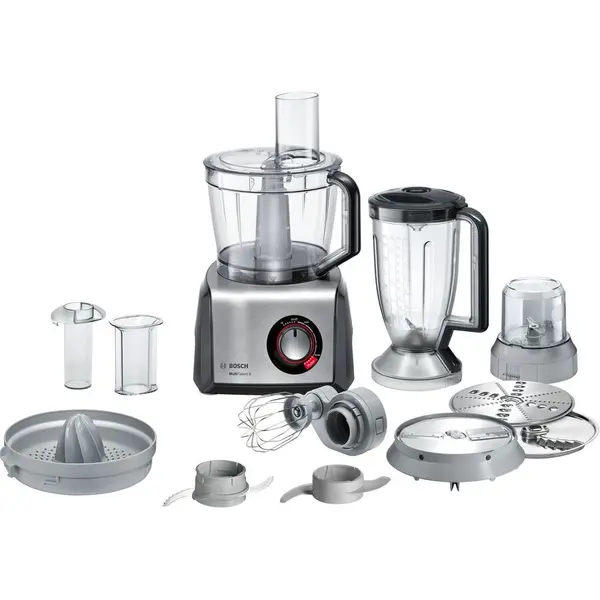 BOSCH Robot de bucatarie Bosch MC812M844, 1250 W, 3.9 L, 50 functii, Selector viteza variabil, Gri