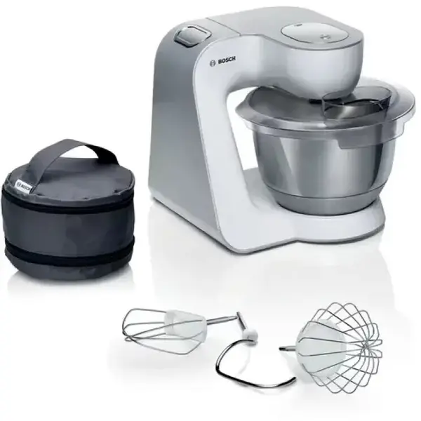 BOSCH Robot de bucatarie planetar Bosch Serie 4 MUM5 MUM58200, 1000W, 7 Viteze, 3.9L, Alb-Argintiu